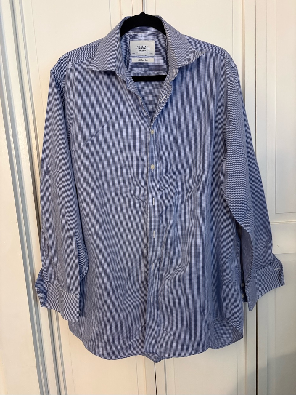 Charles Tyrwhitt Blue Micro-Check Dress Shirt